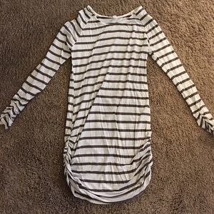 Stripe long sleeved maternity top
